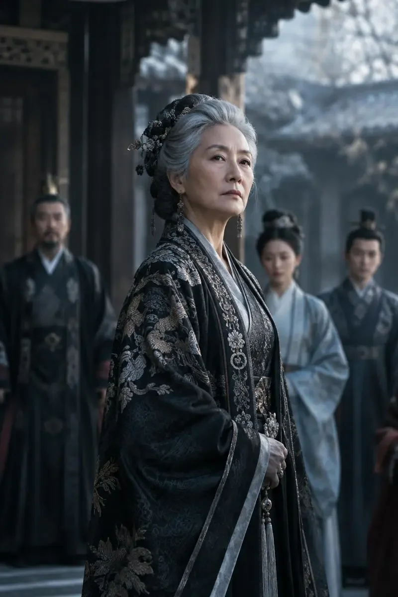 《我成全嫡孙抗旨退婚，他却慌了》封面：侯府厅堂中掌局的银发老太君
